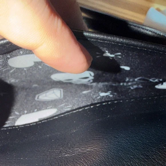 Betsey Johnson Black Crossbody Bag with White Hearts - Picture 6 of 10